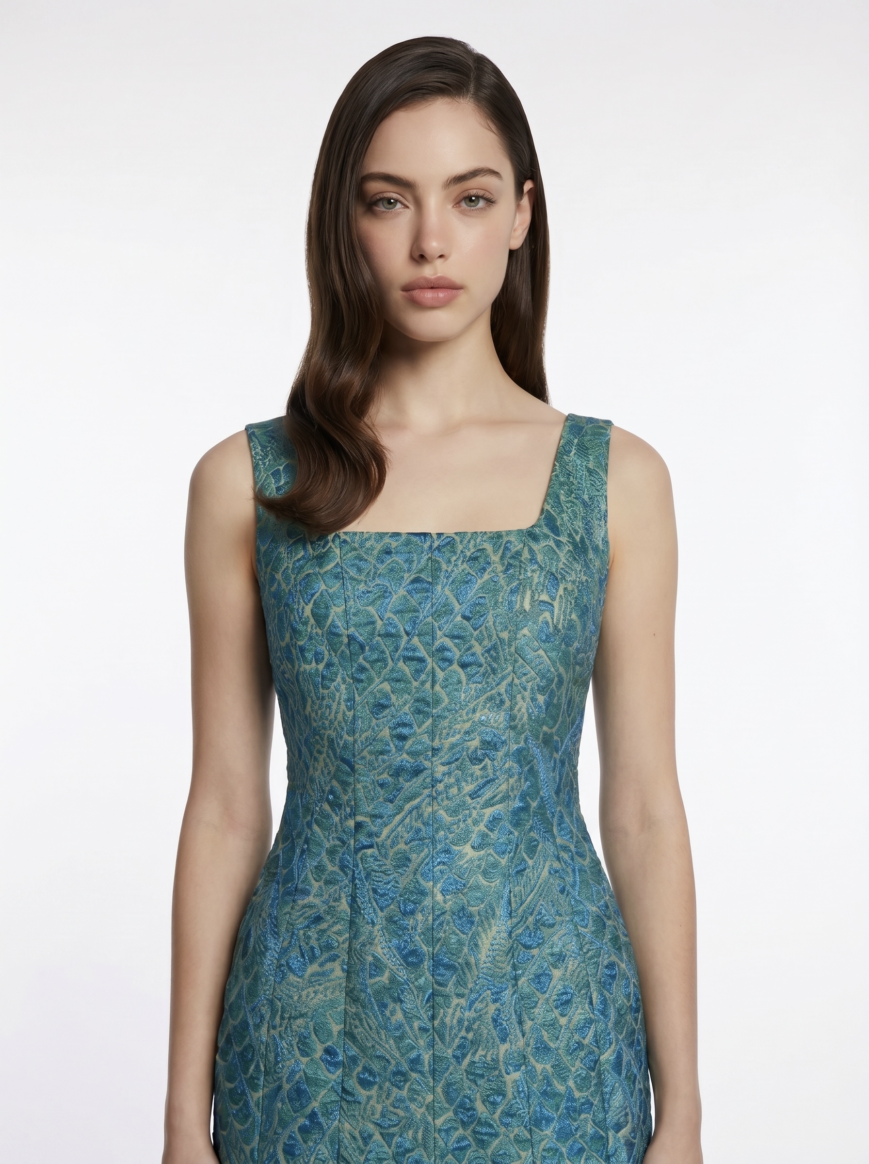 Платье мини от Speranza Couture из жаккарда 